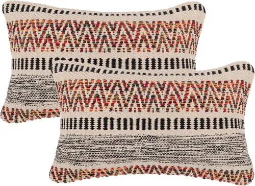 Vista 15 de REDEARTH · Fundas de cojín boho hechas a mano - Estilo chic bohemia de granja - Fundas de cojín tejidas para acento, interior y exterior, para sofá