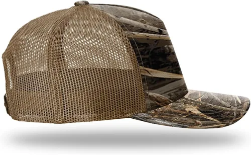 Vista 4 de Richardson 112FP & 112PFP Classic Fit Gorra de camionero ajustable de cinco paneles OSFM Paquetes a granel disponibles