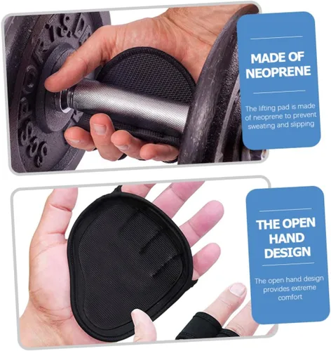 Vista 5 de 1 par de guantes de gimnasio para hombre, guantes de gimnasio para hombres, guantes de entrenamiento para levantamiento de pesas, almohadilla