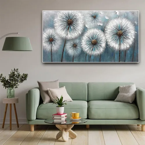Vista 3 de Paquete de 2 Kits de Pintura de Diamantes, Grandes Kits de Pintura de Diamantes 5D DIY de Flor de Diente de León para Adultos, Arte y Manualidades