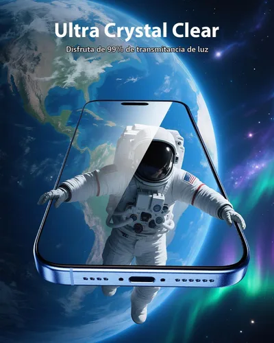 Vista 7 de Mkeke Protector de pantalla para iPhone Air, paquete de 3 unidades de vidrio templado [dureza 9H] [protección contra caídas de grado militar]