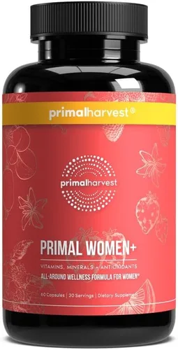 Vista 8 de Primal Harvest Multivitamínico para mujeres Vitamina A, vitamina C, vitamina D y E, vitamina B12, B6, biotina, suplementos de zinc, 60 cápsulas