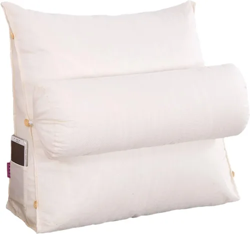 Vista 7 de Almohada de cuña para dormir después de una cirugía, almohada de lectura con soporte ajustable para el cuello para cama, sofá, cojín de espalda