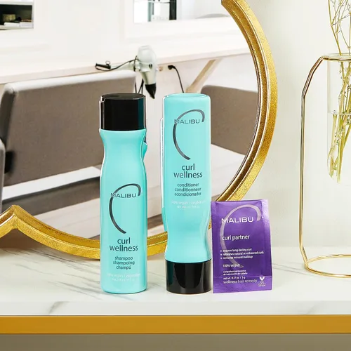 Vista 7 de Malibu C Curl Partner Wellness Remedy (12 paquetes) – Elimina la acumulación mineral para un cabello más saludable y rizado más rebotante – Contiene