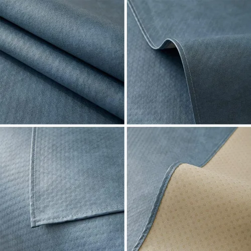 Vista 7 de vctops Funda de sofá impermeable antideslizante de piel sintética de lujo para sofá modular, funda protectora de muebles de color sólido para Azul