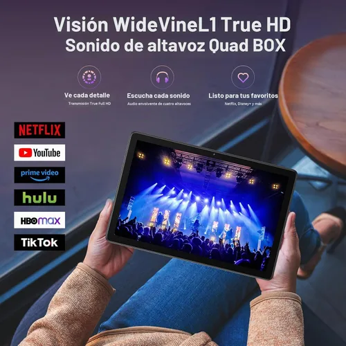 Vista 4 de Tablet Android 15 de 12 pulgadas, 16 GB + 256 GB, pantalla FHD 2K para Gris (Cloud Gray)