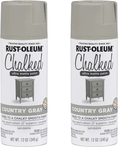 Vista 27 de Rust-Oleum 302592 - Pintura a la tiza en aerosol ultramate de 12 onzas (paquete de 1), color gris envejecido