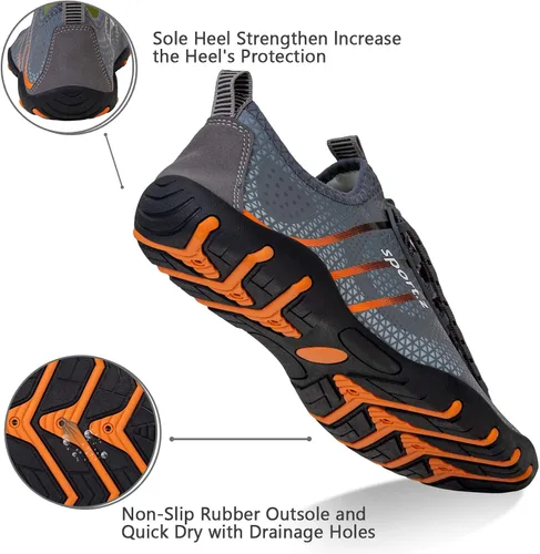 Vista 4 de WateLves - Zapatos de agua para hombres y mujeres, con sensación de estar descalzo, para natación, playa, piscina, surfear, hacer yoga o ejercicio