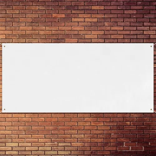 Vista 13 de Zonon Pancartas grandes en blanco y letreros de tela Oxford de poliéster para decorar con cuerda colgante para pared interior y exterior, carteles