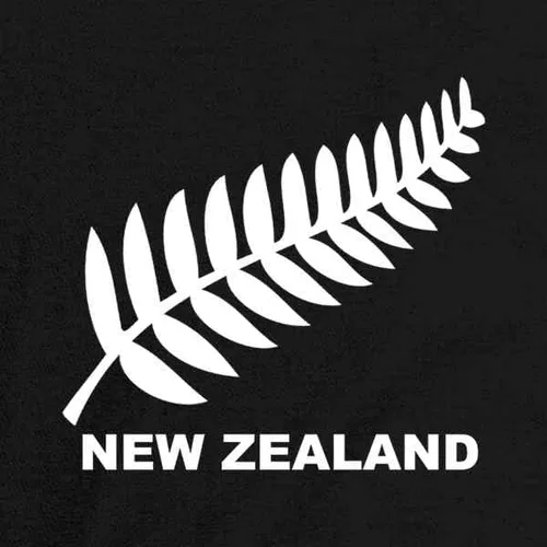 Vista 3 de Pop Threads New Zealand Rugby Fern Graphic Tee for Adults Rugby Tshirt Unisex