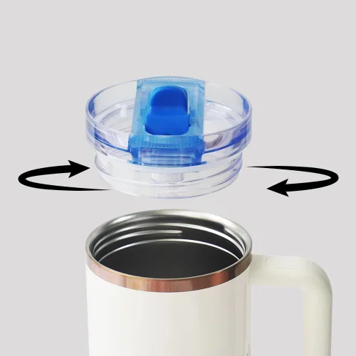 Vista 4 de Dreamfocus Tapa de Pajita Abatible a Prueba de Fugas de 14 oz Repuesto para Vaso Stanley de 14 oz Quencher H2.0 y ProTour Azur