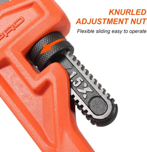 Vista 2 de Vanquish Llave de tubo de aluminio resistente, llave de fontanería ajustable de 12 pulgadas(3531)