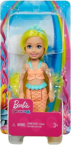 Vista 5 de Barbie Dreamtopia - Muñeca de sirena Chelsea, 6.5 pulgadas con pelo y cola amarillos