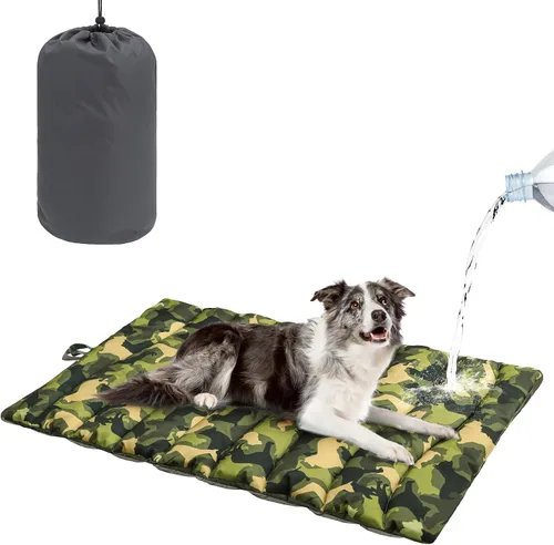 Vista 15 de BEAUTYZOO Cama para perros al aire libre, impermeable, portátil, reversible Verde militar