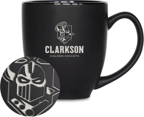 Vista 292 de Rico Industries - Taza de cerámica mate negra con grabado láser estándar de 15oz para NCAA (escuelas T & U) - Para bebidas calientes o frías