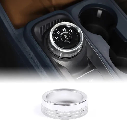 Vista 25 de Cubierta de anillo de botón de palanca de cambios de automóvil compatible con Ford Maverick 2022-2024, cubierta de anillo para palanca de cambios