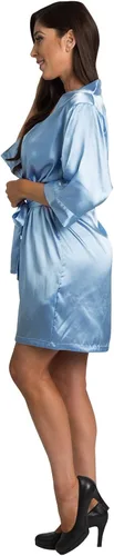 Vista 8 de Zynotti Batas de satén de quinceañera personalizadas con purpurina para toda la familia, bata de quinceañera