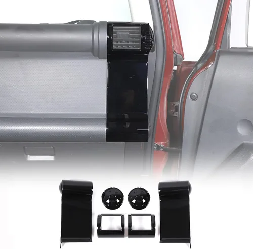 Vista 10 de Panel decorativo de marco de salida de aire lateral de tablero de automóvil ABS para Toyota FJ Cruiser (XJ10) 2007-2022, kit de ventilación de aire