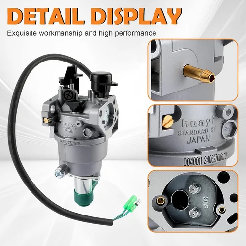 Vista 5 de Carburador HUAYI P27-2 Compatible con Honda GX390 13HP 188F Generac GP5000 GP5500 GP6500 Powermax Smarter Tools 5000W 5500W 6500W 7500W 8000W 9500W