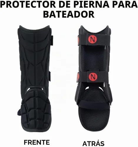 Vista 6 de Protector de pierna de bateador, espinilleras de béisbol, protector de piernas de sóftbol para jóvenes y adultos