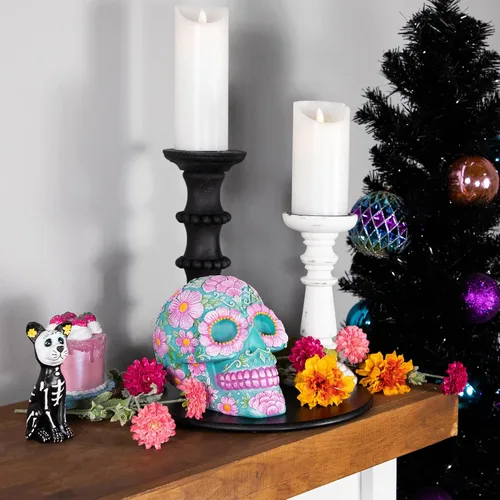 Vista 8 de Northlight Figura decorativa de perro con esqueleto del Día de los Muertos de 5 pulgadas