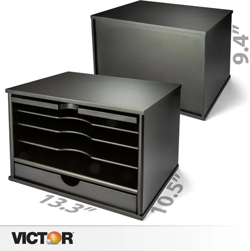 Vista 3 de Simply Put 4720-5 - Organizador de escritorio con 4 estantes, color negro