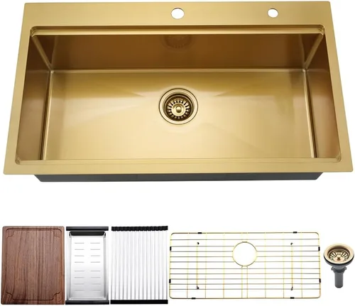 Vista 14 de Fregadero de cocina/bar negro empotrable de 20 x 17 pulgadas, estación de trabajo de acero inoxidable calibre 16, fregadero pequeño para cocina