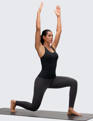 Vista 4 de CRZ YOGA Camisetas sin mangas con espalda cruzada Butterluxe Negro