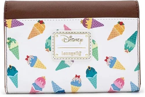 Vista 3 de Loungefly Disney Princesses - Cartera troquelada de helado, Multi, Cartera plegable