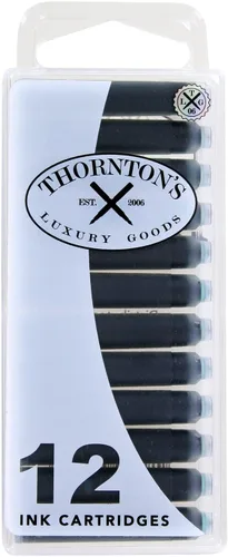 Vista 2 de Thornton's Luxury Goods Short Standard International - Cartuchos de tinta para pluma estilográfica Sherwood, paquete de 12 repuestos para bolígrafos