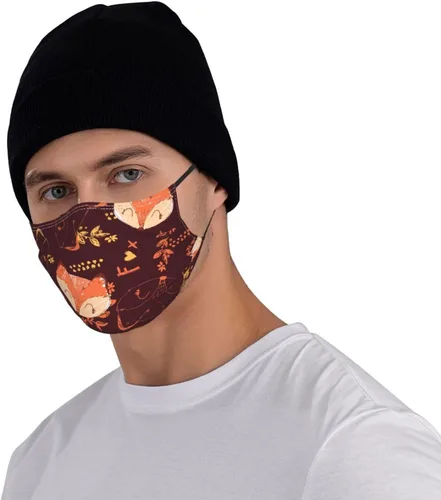 Vista 9 de Mascarilla lavable de zorro transpirable y reutilizable para adultos, color negro, Negro
