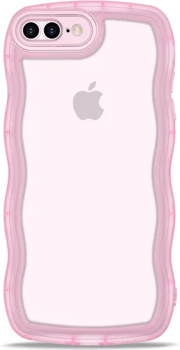 Vista 142 de Anuck Funda para iPhone 13 Pro con borde ondulado, diseño trasero transparente, agarre antideslizante, forma de marco rizado ondulado, a prueba