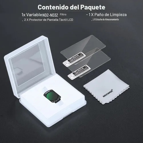 Vista 8 de NEEWER Filtro ND2-32 variable compatible con DJI Osmo Pocket 3, filtro magnético ND ajustable de 1 a 5 paradas limitadas, accesorios para cámara