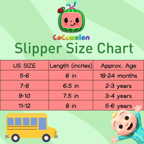 Vista 6 de Josmo Cocomelon Pantuflas para niños pequeños zapatos de casa para niños y niñas mocasines de cama de felpa cálida zapatos de cocomelon niños