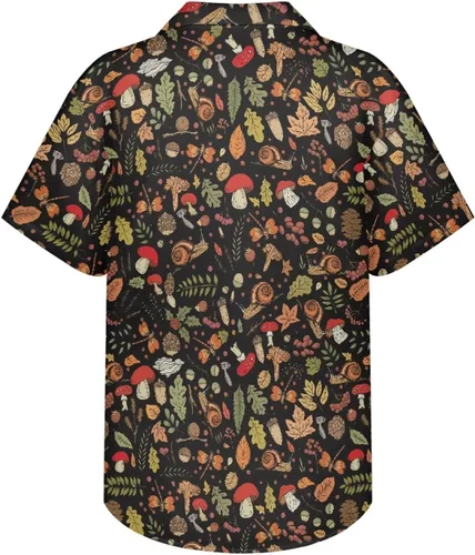 Vista 2 de PinUp Angel Camisa hawaiana para hombre, manga corta, a rayas, con botones, verano, playa, bloque de color, camisa de vestir para vacaciones