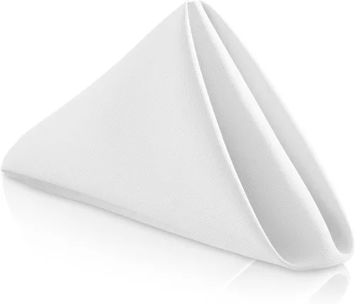Vista 12 de Lann de Linens – 1 Docena de 20 en. Gamuza Cena Servilletas W/Hemmed bordes – varios colores disponibles Azul bebé