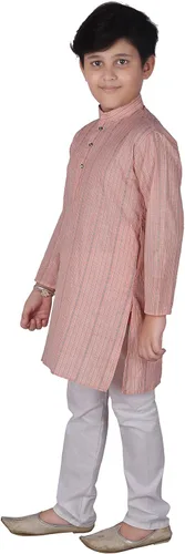 Vista 4 de Pro-Ethic Style Developer Conjuntos de Kurta de algodón tradicional indio para niños Paquete de 1 (S-145)