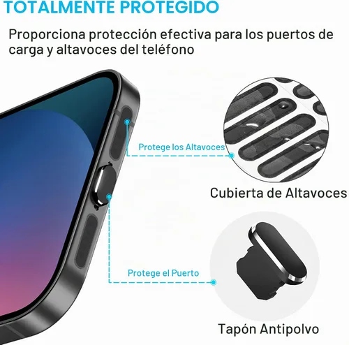 Vista 2 de Tapón antipolvo para iPhone, compatible con iPhone y AirPods, protector de enchufe del puerto Lightning, cubierta antipolvo del puerto de carga