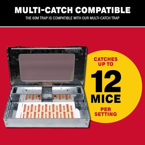 Vista 5 de Catchmaster Pro Strength - Juego de 60 tablas de pegamento para ratones e insectos, 60 unidades y 6 tablas de pegamento gigantes de Cricket XL