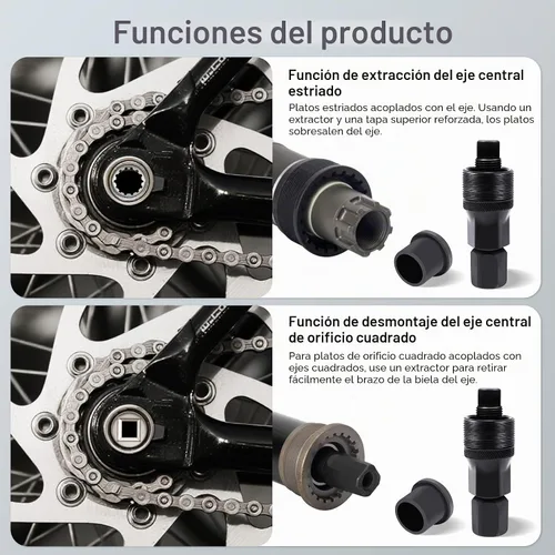 Vista 5 de Extractor de manivela para bicicleta, herramienta de extracción de manivela para bicicleta, herramienta de extractor de manivela para manivelas