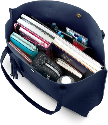 Vista 3 de oct17 - bolsa tote con asas largas para llevar al hombro, bolsa moderna para mujer
