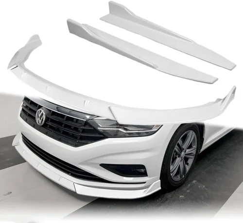 Vista 8 de W-POWER, 5 piezas de borde de parachoques delantero + falda lateral Rocker Winglet Canard difusor ala compatible con Volkswagen Jetta VW 2019-2021