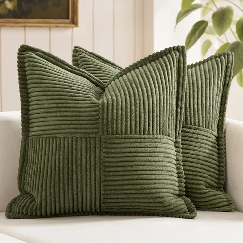 Vista 41 de MIULEE - Juego de 2 fundas de almohada beige de 12 x 12 pulgadas con entretejido, fundas de almohada a rayas bohemias supersuaves con textura