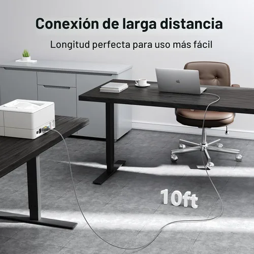 Vista 3 de UGREEN Adaptador de cable de impresora USB a puerto paralelo CN36 IEEE1284