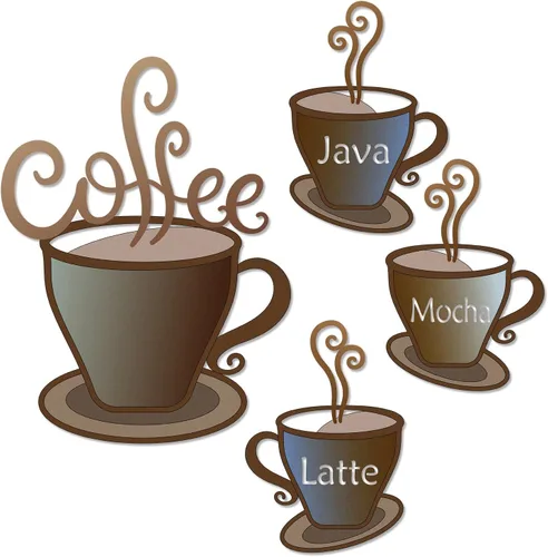 Vista 9 de 4 letreros de metal para taza de café para pared, cocina, decoración de pared, decoración de pared, cafetería, cafetería, tienda, hogar, cocina