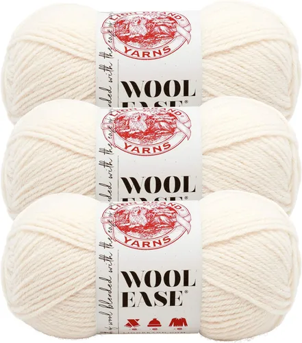 Vista 28 de Lion Brand Yarn, Wool-Ease - Ovillo de punto y ganchillo color rosa, 1