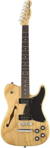 Vista 8 de Fender Jim Adkins JA-90 Thinline Telecaster - Guitarra eléctrica, con 2 años de garantía, natural, diapasón de laurel