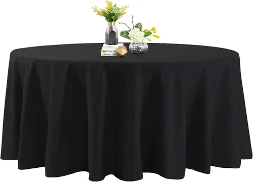 Vista 92 de Mantel de poliéster lavable de 132 pulgadas, resistente a las manchas y a las arrugas, mantel decorativo para mesa de comedor, fiestas de bufé