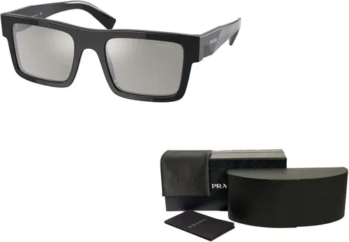 Vista 3 de Prada PR19WS Rectangle Sunglasses for Men BUNDLE With Designer iWear Complimentary Eyewear Kit