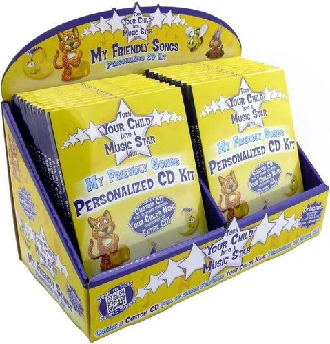 Vista 3 de My Friendly Songs - Kit de CD de música personalizado para niños, canciones con nombre personalizado, crea un CD de regalo, 7 álbumes para elegir